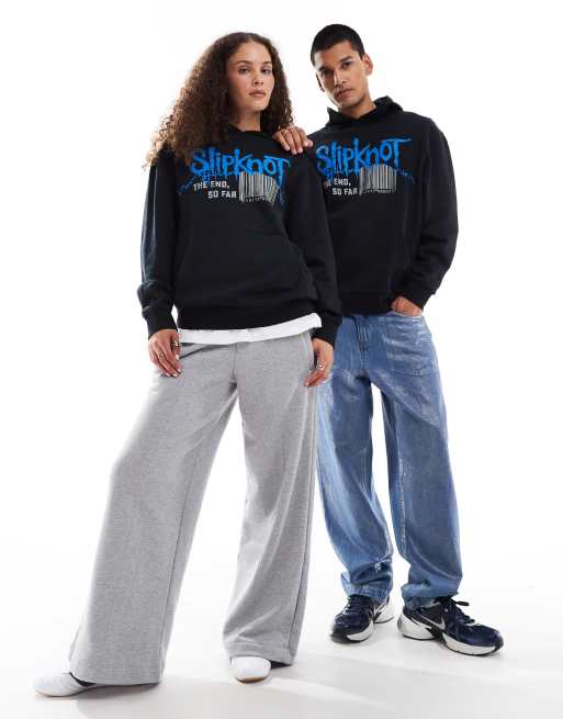 Sudadera negra unisex holgada con capucha y estampado con licencia de Slipknot de ASOS DESIGN, 2 de 4