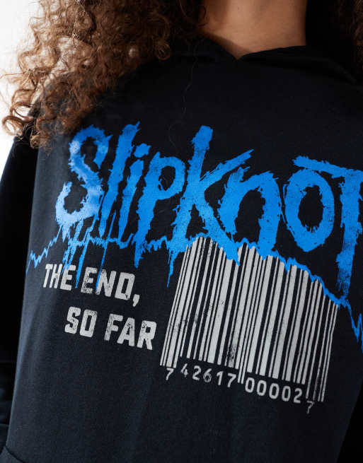 Sudadera negra unisex holgada con capucha y estampado con licencia de Slipknot de ASOS DESIGN, 3 de 4
