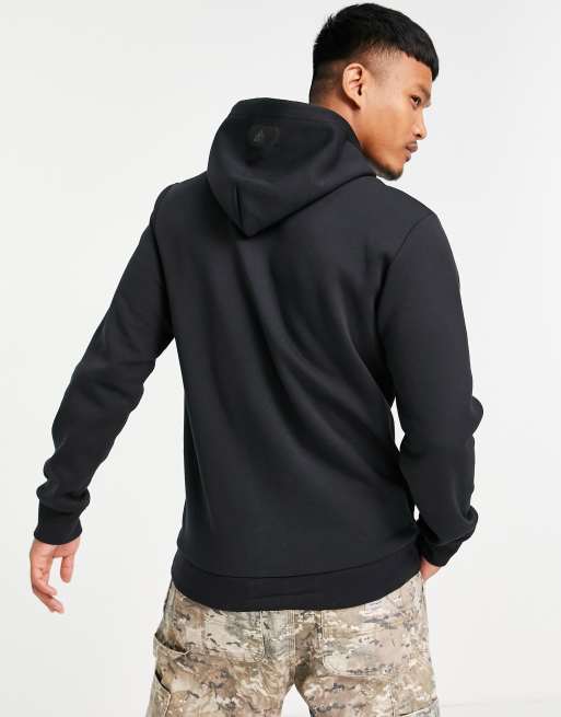 Sudadera negra utilitaria con capucha y bolsillo delantero de adidas Sportswear, 2 de 4