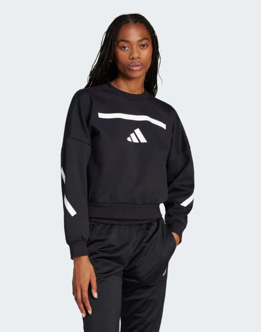 Sudadera negra y blanca adidas Z.N.E. de adidas Performance