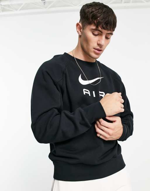 Sudadera negra y blanca con cuello redondo de | ASOS