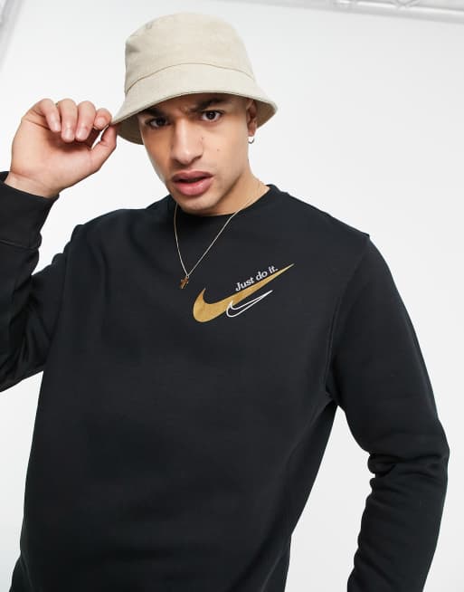 Sudadera negra y con logo en el pecho de Nike | ASOS