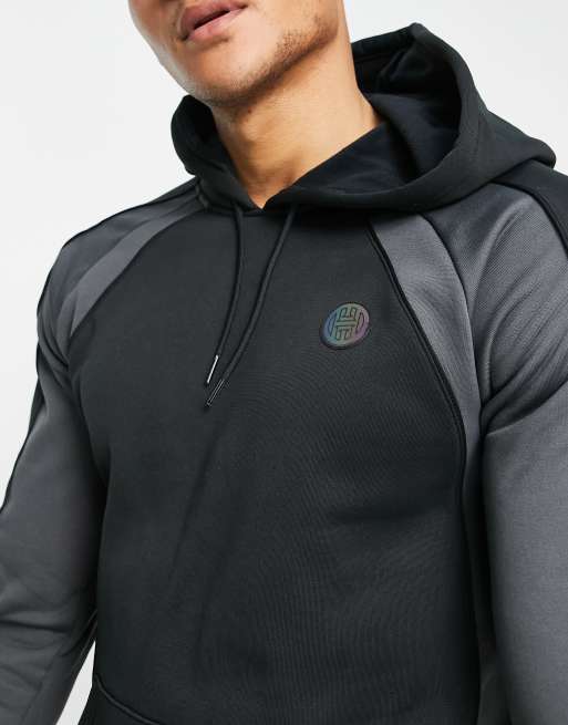 Sudadera negra y gris con capucha de adidas Basketball x Harden