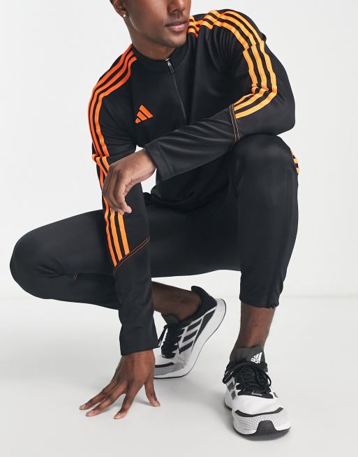 Chandal adidas hombre negro y naranja best sale