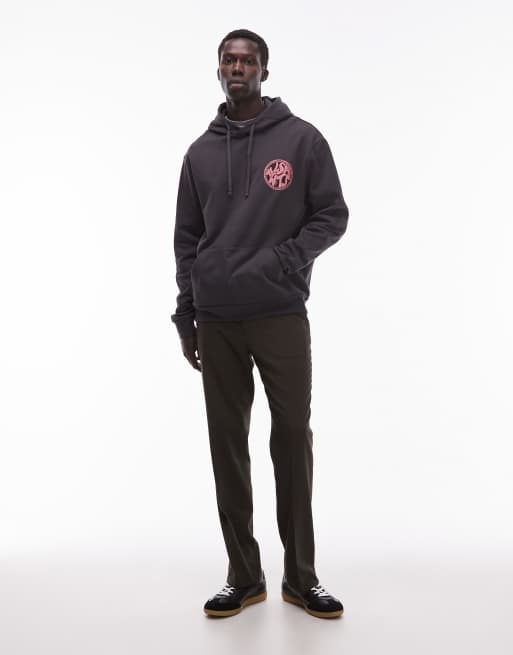 Sudadera negra y rosa con capucha Distortion de AllSaints, 2 de 5