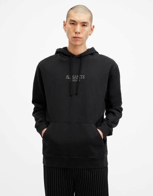 Sudadera negro lavado con capucha Bones Oth de AllSaints