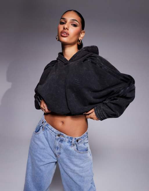 Sudadera negro lavado con capucha Street de adidas Originals