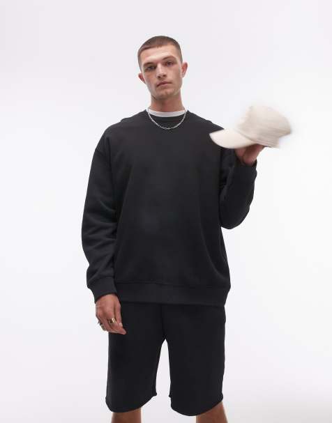 Sudadera negro lavado extragrande de Topman - view 1