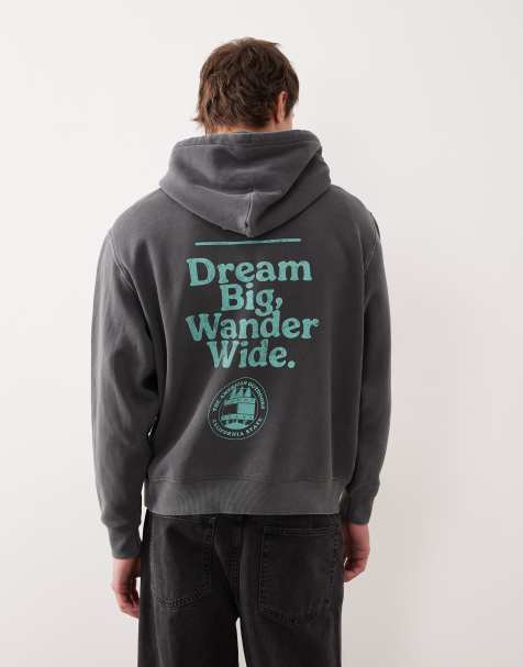 Sudadera negro lavado holgada con capucha y estampado gráfico del logo en el pecho de Tommy Jeans - view 1