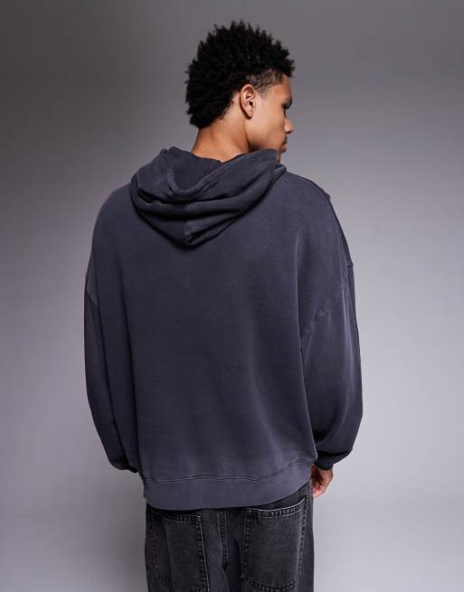Sudadera negro tintado extragrande con capucha Chamber Choir de Deus Ex Machina, 3 de 5