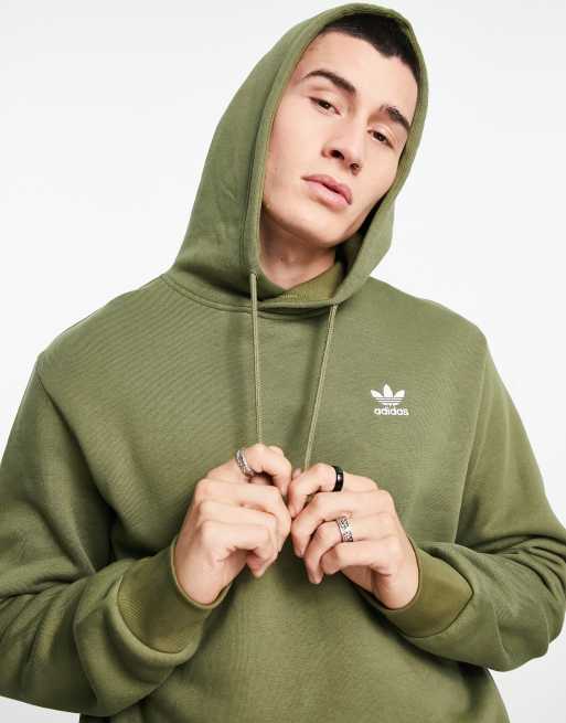 Sudadera oliva con capucha de adidas Originals Essentials