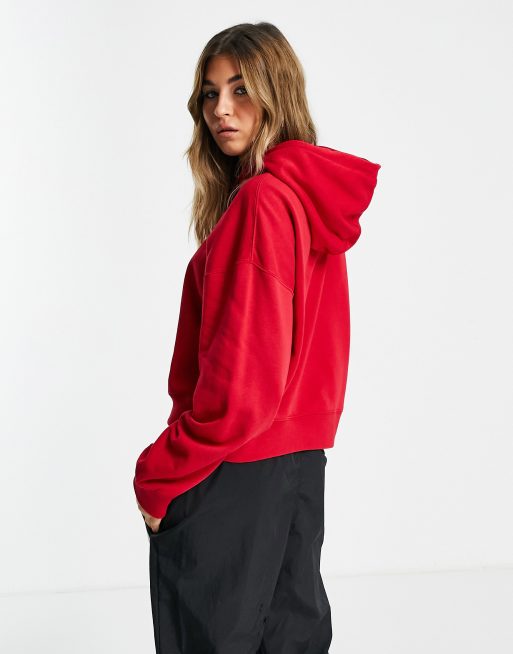 Sudadera roja básica con capucha de felpa de Jordan