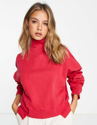 Sudadera roja con cuello alto Perkins de Scalpers