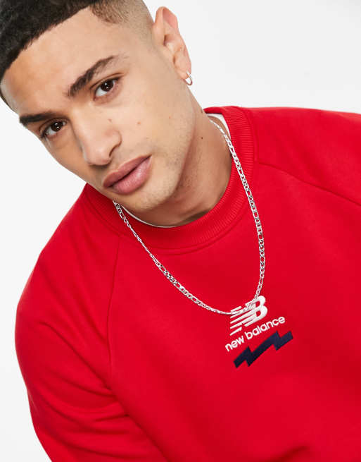 Sudadera roja con logo de estilo universitario exclusiva en ASOS de New Balance , 3 de 4