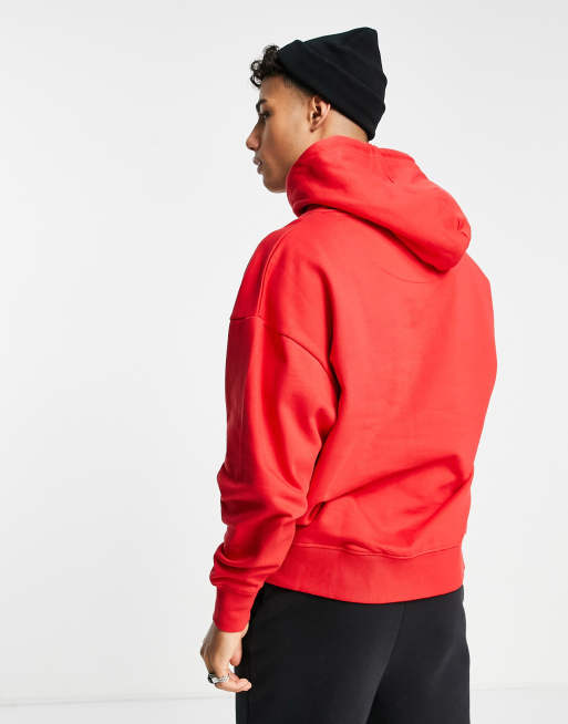 Sudadera roja online oversize