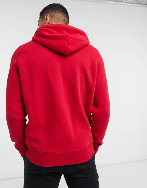 Sudadera roja hollister best sale