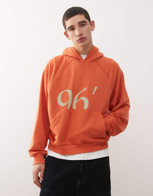 Sudadera rojo lavado extragrande con capucha y gráfico de Reclaimed Vintage