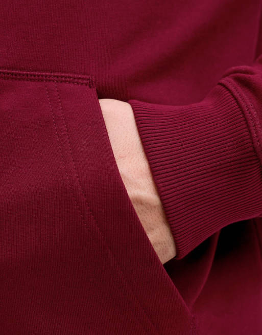 Sudadera rojo vino con capucha de Jack & Jones, 4 de 7