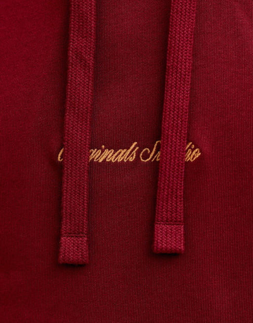 Sudadera rojo vino con capucha de Jack & Jones, 5 de 7