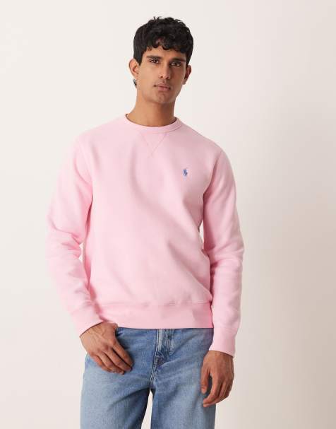 Sudadera rosa caramelo con cuello redondo y logo de icono de Polo Ralph Lauren - view 1