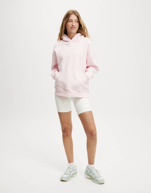 Sudadera rosa con capucha y estampado gráfico de felpa de Cotton On (parte de un conjunto), 4 de 4