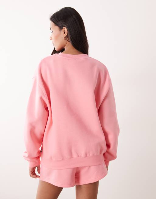 Sudadera rosa con cuello redondo de felpa Reimagined de New Balance, 4 de 4