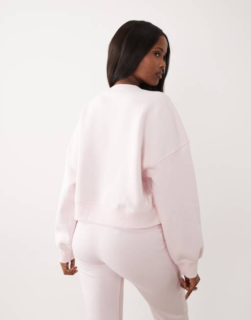 Sudadera rosa con cuello redondo Mix & Match de Gina Tricot, 4 de 4