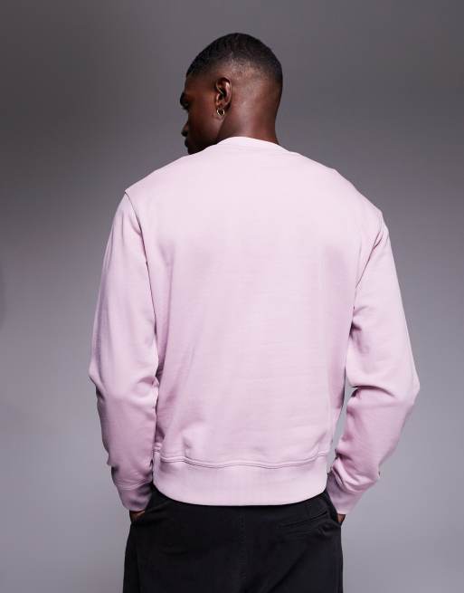 Sudadera rosa con cuello redondo y logo en el mismo tono Wesmall de BOSS Orange, 3 de 5