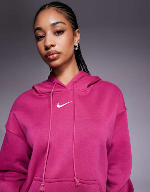 Sudadera rosa extragrande con capucha Phoenix Fleece de Nike, 3 de 4