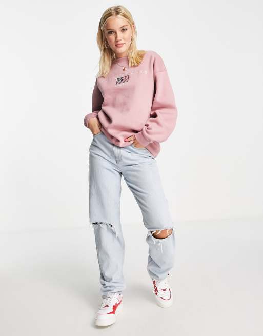 Sudadera rosa holgada con estampado de Los Ángeles de Daisy Street, 4 de 4