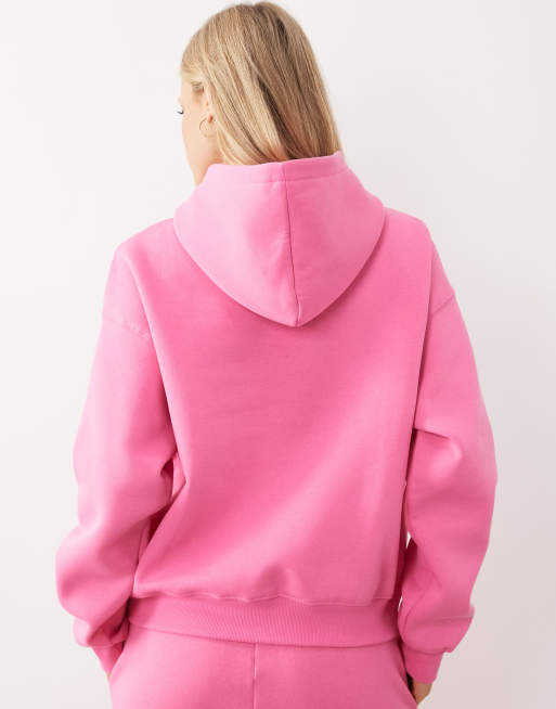 Sudadera rosa intenso holgada con capucha Mix & Match de Gina Tricot, 4 de 4