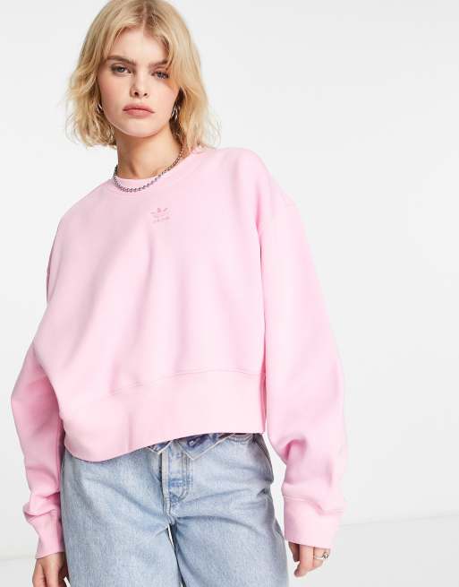 Sudadera rosa Trefoil Essentials de adidas Originals