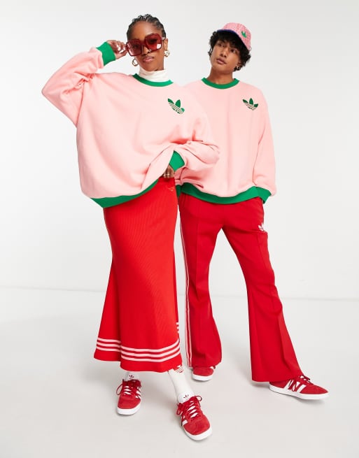 Adicolor Sudadera Adidas Originals Mujer Roja Adidas Sudadera Con