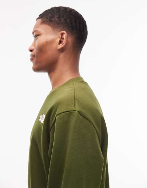 Sudadera verde básica extragrande con logo de The North Face, 4 de 5