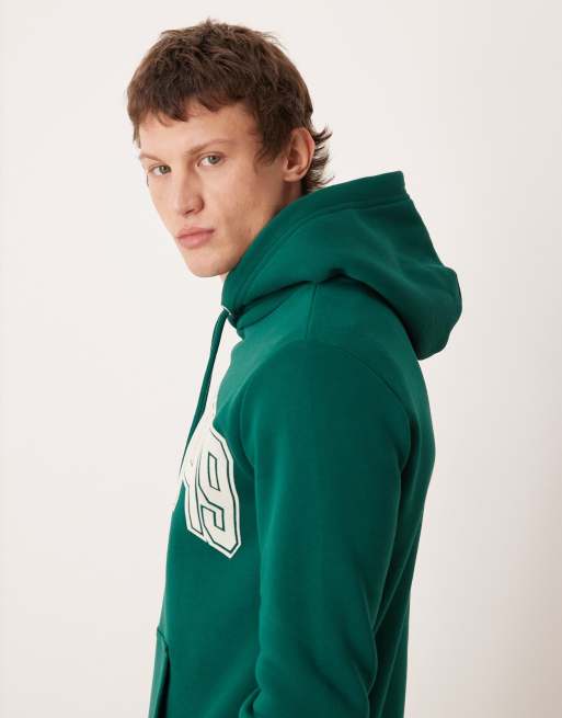 Sudadera verde bosque con capucha y logo de GANT, 4 de 5