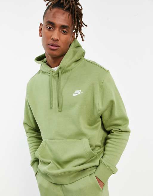 tubo respirador Labe agujero Sudadera verde caimán con capucha Club de Nike | ASOS