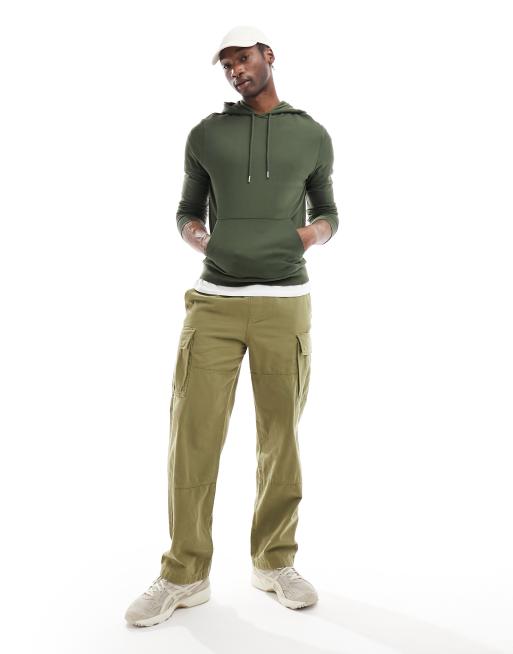 Sudadera verde caqui sale