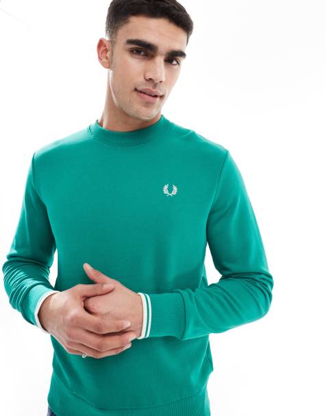 Sudadera verde claro con cuello redondo de Fred Perry - view 1