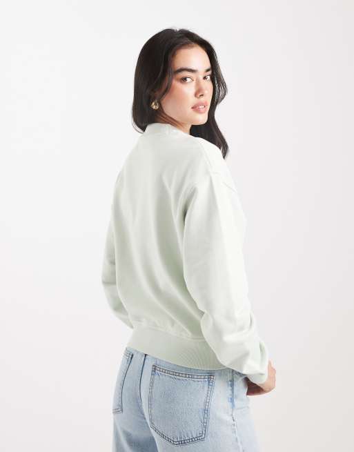 Sudadera verde claro con logo central Delessa de HUGO Blue, 2 de 4