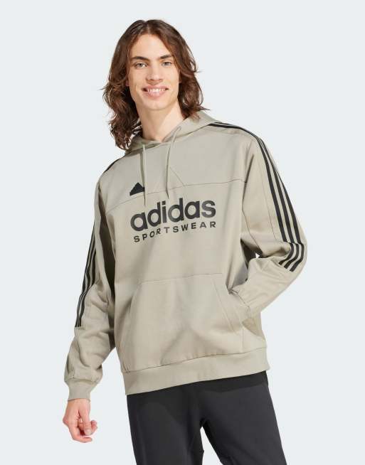 Sudadera verde con capucha House of Tiro de adidas Sportswear