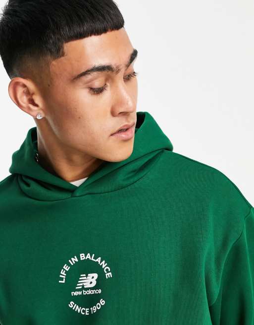 Sudadera verde con capucha Life in Balance de New Balance, 2 de 4