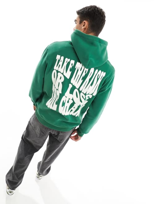 Sudadera verde con capucha Risk de Sixth June