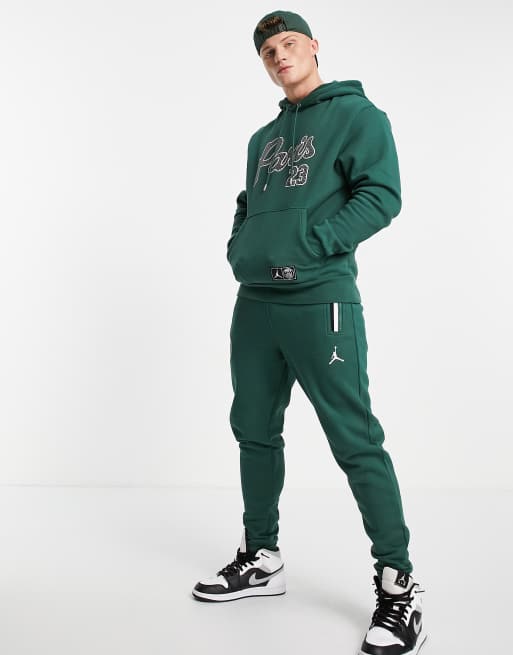 Sudadera verde con capucha y diseño del Paris Saint-Germain de felpa de Nike Jordan, 4 de 4