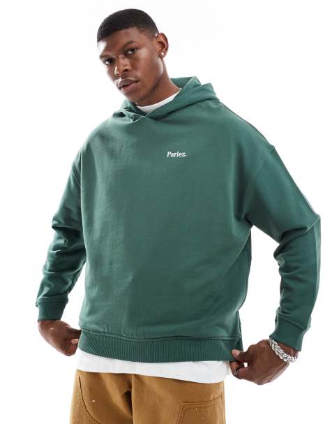 Sudadera verde con capucha y logo Amos de Parlez - view 1
