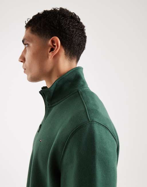 Sudadera verde con cremallera corta y parche de felpa de Tommy Jeans, 4 de 5