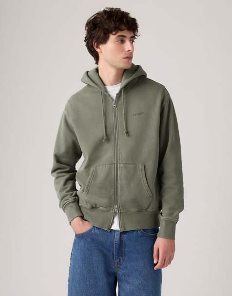 Sudadera verde con cremallera y acabado sobretintado Authentic de Levi's - view 1