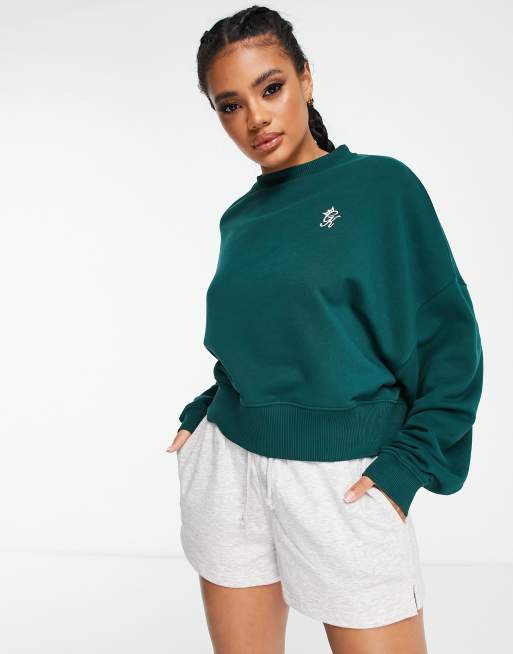 Sudadera verde con cuello redondo de Gym King 
