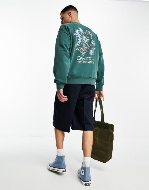 Sudadera verde con estampado en la espalda de Carhartt WIP