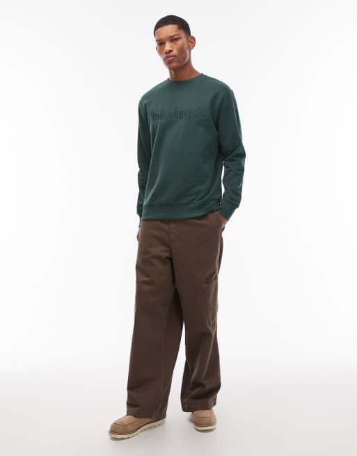 Sudadera verde con logo bordado en el pecho Hampthon de Timberland, 2 de 5