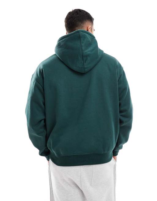 Sudadera verde de corte cuadrado con capucha y estampado "High Society" de Cotton On, 3 de 4